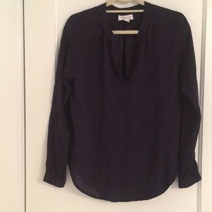 VELVET THE BRAND LONG SLEEVE NAVY TUNIC